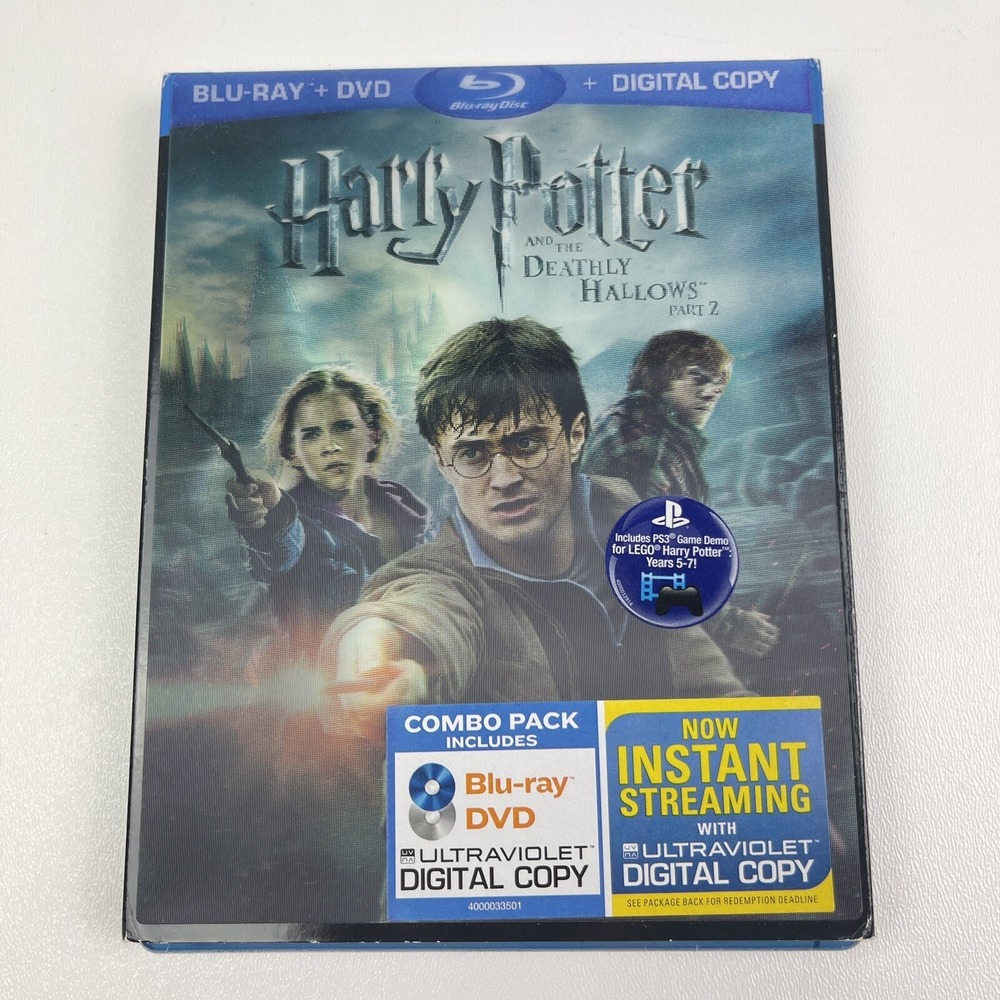 Harry Potter and the Deathly Hallows Part II Blu ray DVD 2011 3 Disc Set Sealed
